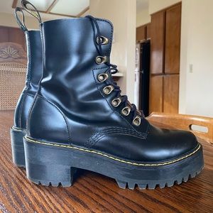 Doc Martens Leona Boots Black Size 8